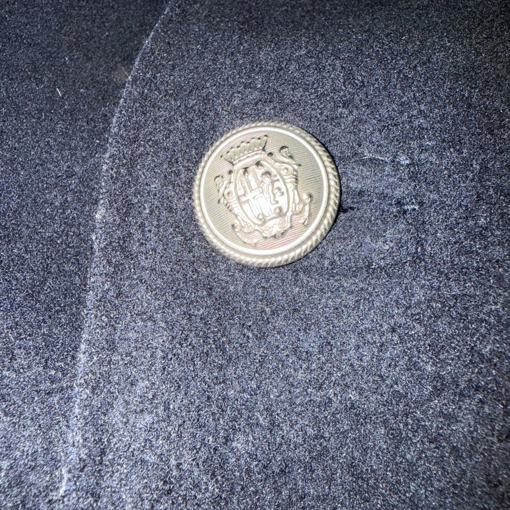 Alberta Ferretti Navy Wool Satin Lined Coat size Small / 4 - Picture 9 of 13